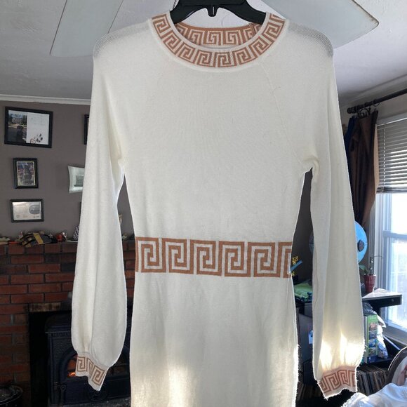 Jolie & Joy Women's Large White Long Sleeve Dress - Picture 1 of 4